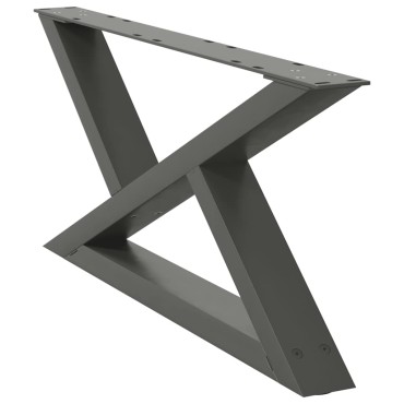 vidaXL Πόδια τραπεζιού σαλονιού 2 τεμ. Ανθρακί 70x(30-31,3)cm