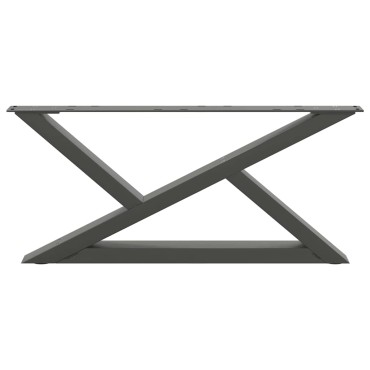 vidaXL Πόδια τραπεζιού σαλονιού 2 τεμ. Ανθρακί 70x(30-31,3)cm