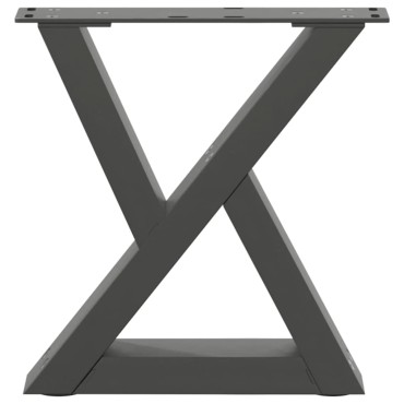 vidaXL Πόδια Τραπεζιού Σαλονιού 2 τεμ. Ανθρακί 40x(30-31,3)cm Ατσάλι