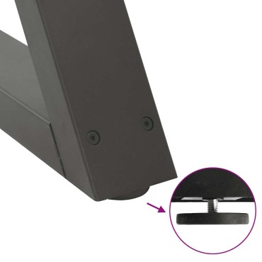 vidaXL Πόδια τραπεζαρίας 2 τεμ. Ανθρακί 80x(72-73,3)cm Ατσάλι