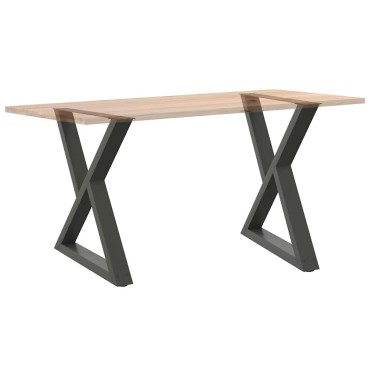 vidaXL Πόδια τραπεζαρίας 2 τεμ. Ανθρακί 70x(72-73,3)cm Ατσάλι