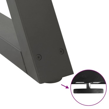 vidaXL Πόδια τραπεζαρίας 2 τεμ. Ανθρακί 70x(72-73,3)cm Ατσάλι