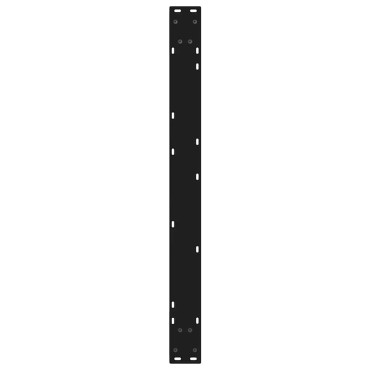 vidaXL Πόδια τραπεζαρίας 2 τεμ. Μαύρο 90x(72-73,3)cm Χάλυβας