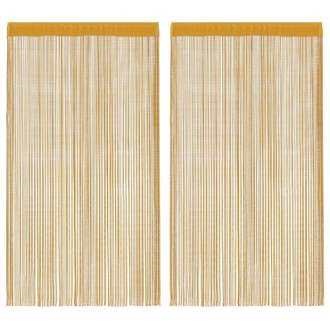 vidaXL Κουρτίνες String 2 τεμάχια Χρυσό 140x250cm