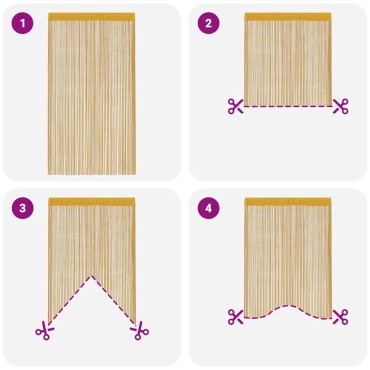 vidaXL Κουρτίνες String 2 τεμάχια Χρυσό 140x250cm