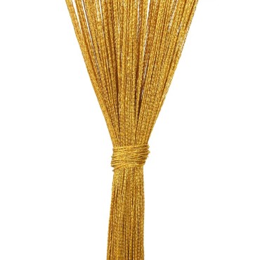 vidaXL Κουρτίνες String 2 τεμάχια Χρυσό 140x250cm