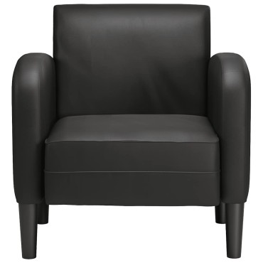 vidaXL Καναπές-καρέκλα με μπράτσα Μαύρο 54cm Faux Leather 1 τεμ.