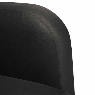 vidaXL Καναπές-καρέκλα με μπράτσα Μαύρο 54cm Faux Leather 1 τεμ.