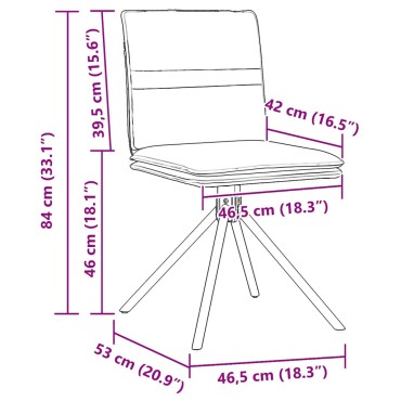 vidaXL Καρέκλα τραπεζαρίας καφέ δέρμα Faux Suede 46,5x53x84 cm 1 τεμ.