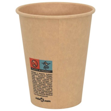 vidaXL Χάρτινα κύπελλα καφέ 1000 τεμάχια 12oz 300ml καφέ