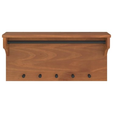 vidaXL Επίτοιχη κρεμάστρα παλτών SANDNES 87x30x42 εκ. Πεύκο μασίφ ξύλο
