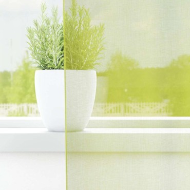 vidaXL Κουρτίνες Voile με ροδέλες 2 τεμάχια Apple Green 140x140cm