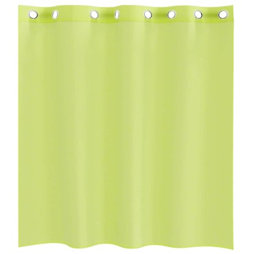 vidaXL Κουρτίνες Voile με ροδέλες 2 τεμάχια Apple Green 140x140cm