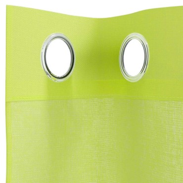 vidaXL Κουρτίνες Voile με ροδέλες 2 τεμάχια Apple Green 140x140cm
