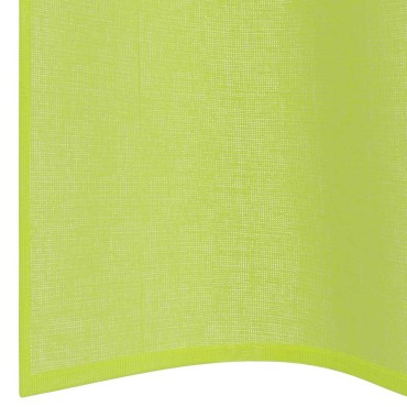 vidaXL Κουρτίνες Voile με ροδέλες 2 τεμάχια Apple Green 140x140cm