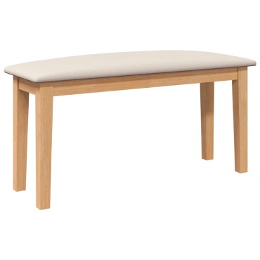 Πάγκος vidaXL από μασίφ ξύλο καουτσούκ 90x30x46,5 cm