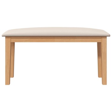 Πάγκος vidaXL από μασίφ ξύλο καουτσούκ 90x30x46,5 cm