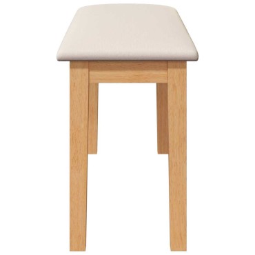 Πάγκος vidaXL από μασίφ ξύλο καουτσούκ 90x30x46,5 cm