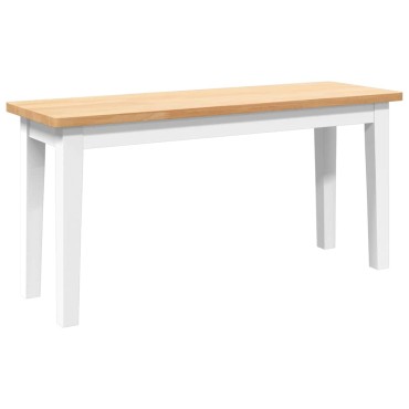 Πάγκος vidaXL από μασίφ ξύλο καουτσούκ 90x30x45cm