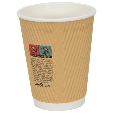 vidaXL Χάρτινα ποτήρια καφέ 500 τεμάχια 12oz 300ml καφέ