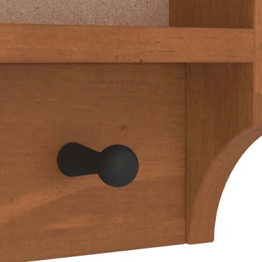 vidaXL Επίτοιχη κρεμάστρα παλτών SANDNES 87x12x35 εκ. Πεύκο μασίφ ξύλο