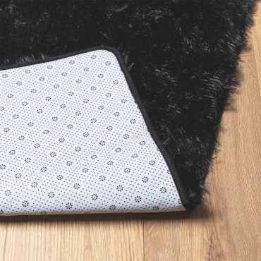 vidaXL Χαλί Shaggy με Ψηλό Πέλος NAVARRA Μαύρο 200x290cm πολυεστέρας