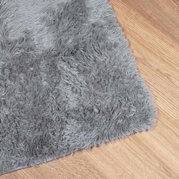 vidaXL Χαλί Shaggy με Ψηλό Πέλος NAVARRA Ασημί Γκρι 160x230cm