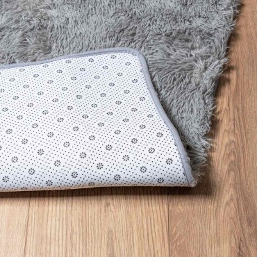 vidaXL Χαλί Shaggy με Ψηλό Πέλος NAVARRA Ασημί Γκρι 160x230cm