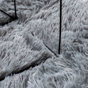 vidaXL Χαλί Shaggy με Ψηλό Πέλος NAVARRA Ασημί Γκρι 160x230cm