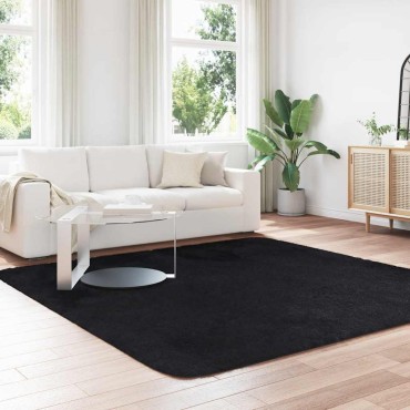 vidaXL Χαλί Shaggy με Ψηλό Πέλος NAVARRA Μαύρο 240x240cm πολυεστέρας