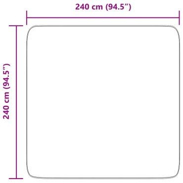 vidaXL Χαλί Shaggy με Ψηλό Πέλος NAVARRA Ασημί Γκρι 240x240cm