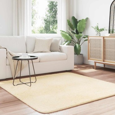 vidaXL Χαλί Shaggy με Ψηλό Πέλος NAVARRA Κρέμα 160x160cm πολυεστέρας