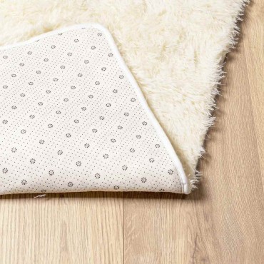 vidaXL Χαλί Shaggy με Ψηλό Πέλος NAVARRA Κρέμα 160x160cm πολυεστέρας