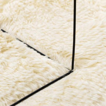 vidaXL Χαλί Shaggy με Ψηλό Πέλος NAVARRA Κρέμα 160x160cm πολυεστέρας