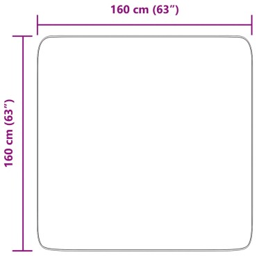 vidaXL Χαλί Shaggy με Ψηλό Πέλος NAVARRA Κρέμα 160x160cm πολυεστέρας