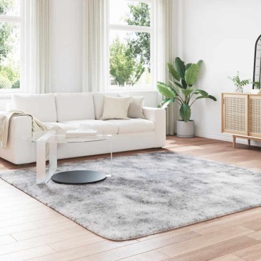 vidaXL Χαλί Shaggy με Ψηλό Πέλος NAVARRA Ανοιχτό Γκρι 240x240cm