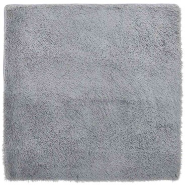 vidaXL Χαλί Shaggy με Ψηλό Πέλος NAVARRA Ασημί Γκρι 200x200cm