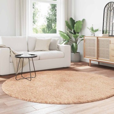 vidaXL Χαλί Shaggy με Ψηλό Πέλος NAVARRA Μπεζ 200x200cm πολυεστέρας