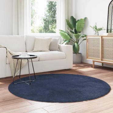 vidaXL Χαλί Shaggy με Ψηλό Πέλος NAVARRA Ναυτικό 160x160cm