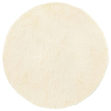 vidaXL Χαλί Shaggy με Ψηλό Πέλος NAVARRA Κρέμα 120x120cm πολυεστέρας