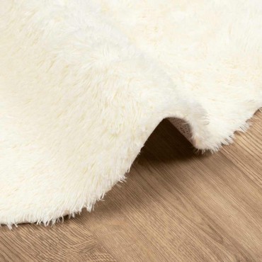 vidaXL Χαλί Shaggy με Ψηλό Πέλος NAVARRA Κρέμα 120x120cm πολυεστέρας