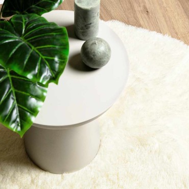 vidaXL Χαλί Shaggy με Ψηλό Πέλος NAVARRA Κρέμα 120x120cm πολυεστέρας