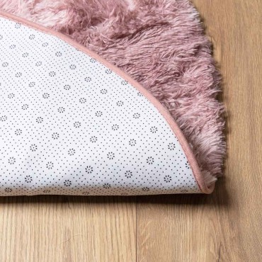 vidaXL Χαλί Shaggy με Ψηλό Πέλος NAVARRA Σκ. Ροζ 240x240cm