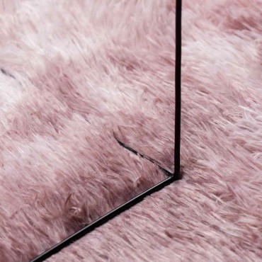 vidaXL Χαλί Shaggy με Ψηλό Πέλος NAVARRA Σκ. Ροζ 240x240cm
