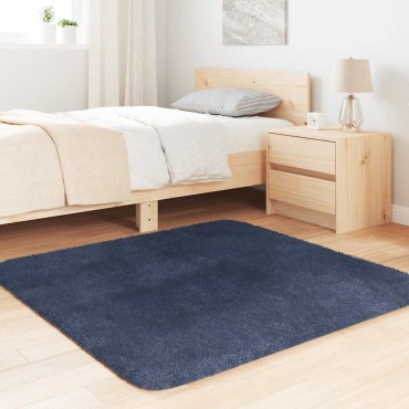 vidaXL Χαλί Shaggy με Ψηλό Πέλος NAVARRA Ναυτικό 120x120cm