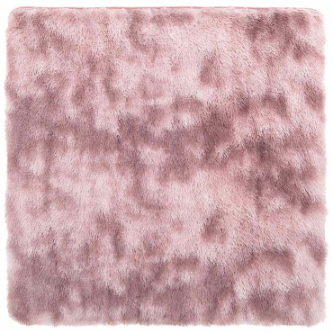 vidaXL Χαλί Shaggy με Ψηλό Πέλος NAVARRA Σκ. Ροζ 120x120cm