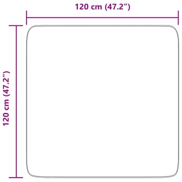 vidaXL Χαλί Shaggy με Ψηλό Πέλος NAVARRA Σκ. Ροζ 120x120cm