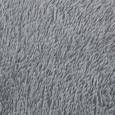 vidaXL Χαλί Shaggy με Ψηλό Πέλος NAVARRA Ασημί Γκρι 120x120cm