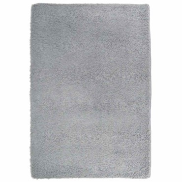 vidaXL Χαλί Shaggy με Ψηλό Πέλος NAVARRA Ασημί Γκρι 120x170cm