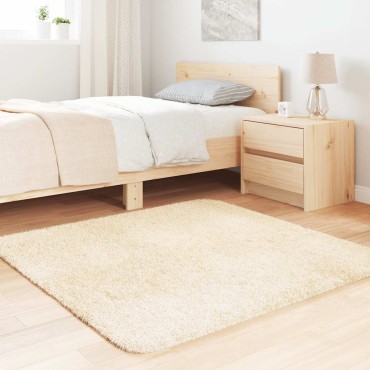 vidaXL Χαλί Shaggy με Ψηλό Πέλος NAVARRA Κρέμα 120x120cm πολυεστέρας